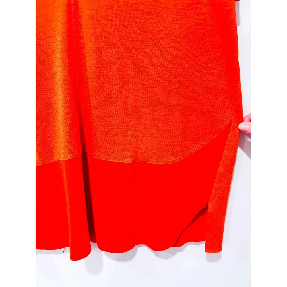 ZARA Bright orange flowy t-shirt | Minimalist casual | Small - Picture 4 of 8